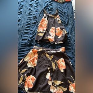 Floral Shorts and tank top set